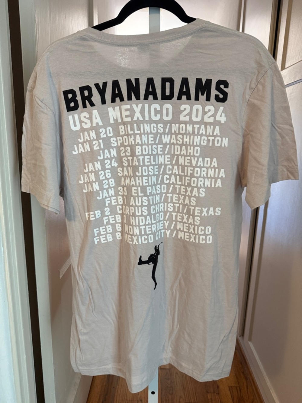 Gildan Bryan Adams USA Mexico 2024 Tour Tee - White with Black Print